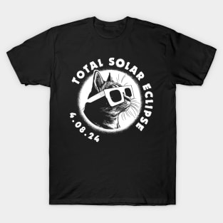 April 8 2024 Total Solar Eclipse cat T-Shirt